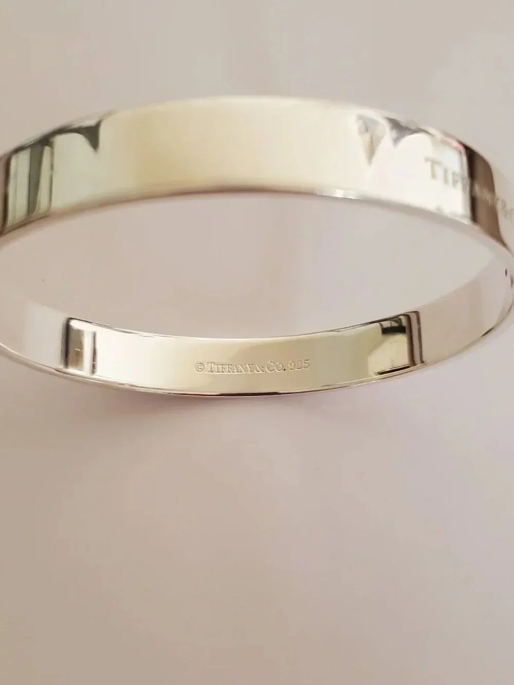 Like New Tiffany & Co. Diamond Keyhole Bangle Bracelet